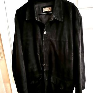 100% Suede Jacket Black